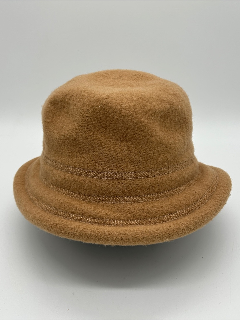 Parkhurst Canada 100% Felted Wool Bucket Hat Cloche – Camel / Cognac OS